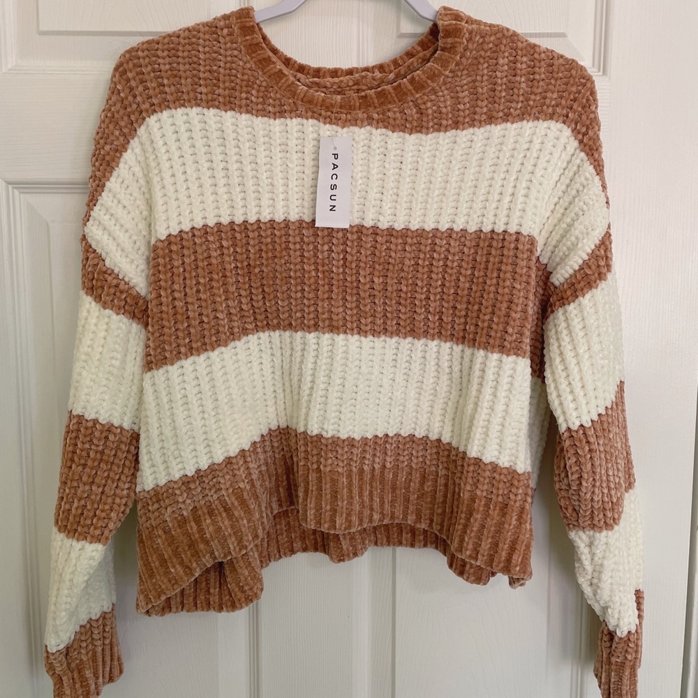 NWT LA Hearts striped velvet sweater from Pacsun